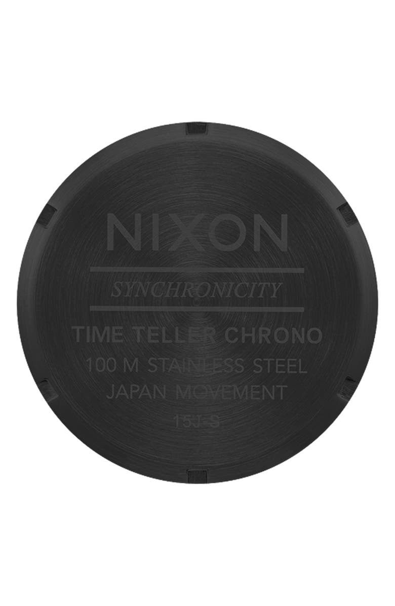 Nixon Time Teller Chronograph Bracelet Watch, 40mm, Alternate, color, Black / Black / Gold