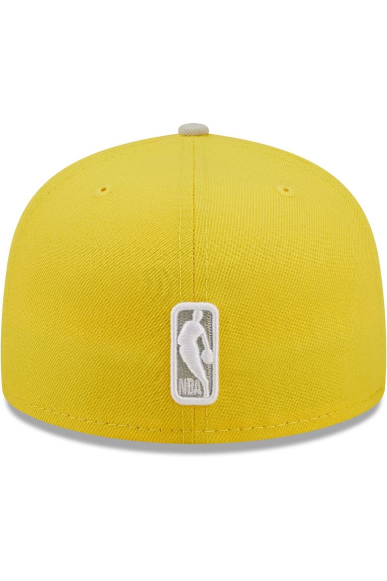 Men's New Era Yellow/Gray Milwaukee Bucks Color Pack 59FIFTY Fitted Hat, Alternate, color, Yellow