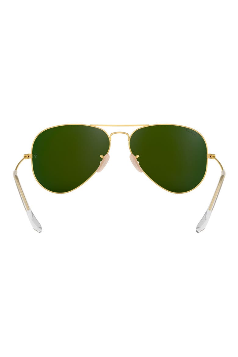 Standard Icons 58mm Mirrored Polarized Aviator Sunglasses, Alternate, color, GOLD/ BLUE MIRROR