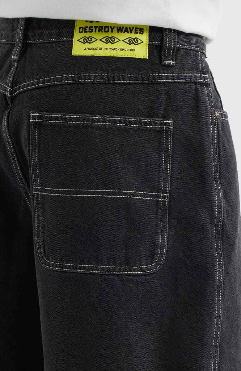 Rip Curl Liquid Trips Denim Shorts, Alternate, color, Washed Black