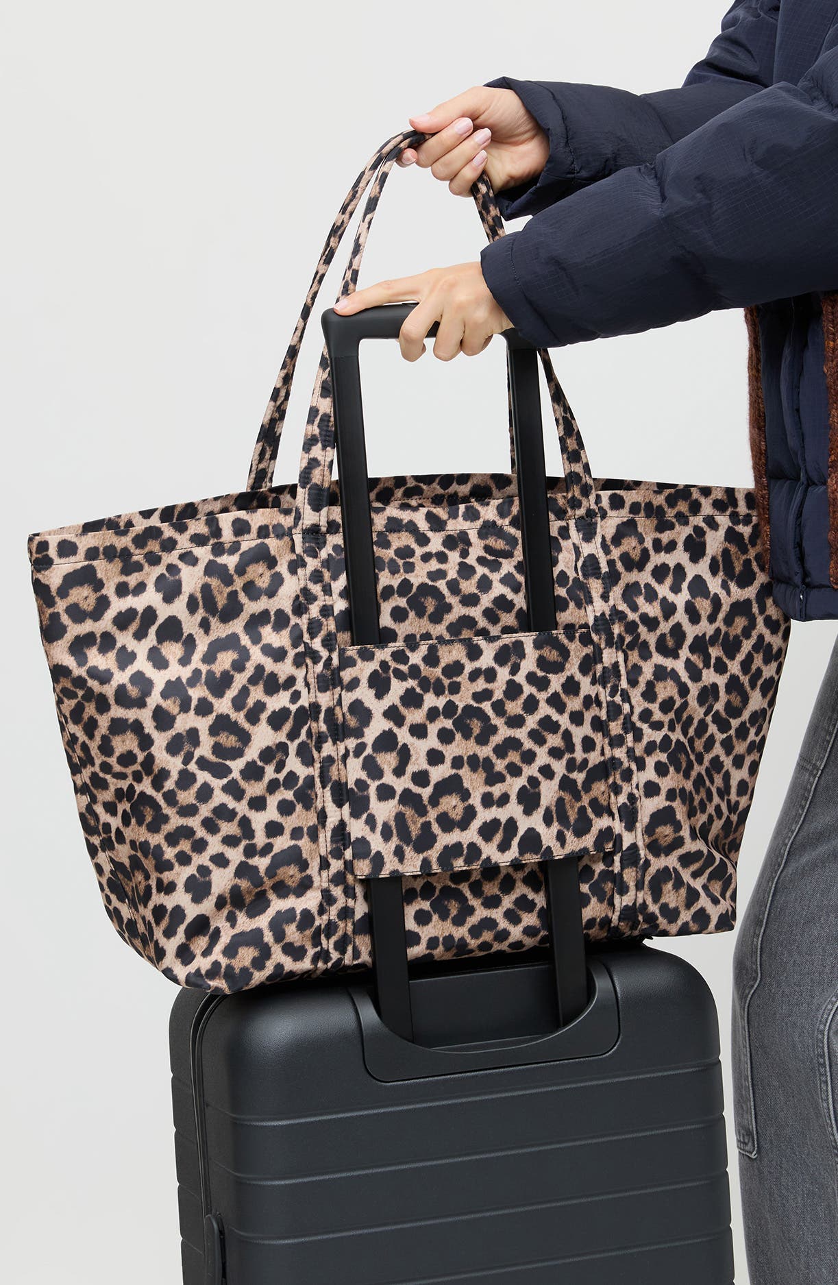 Loeffler Randall Dina Leopard Print Tote, Alternate, color, 