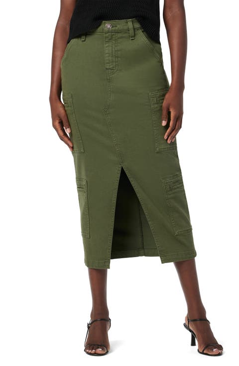 Reconstructed Denim Midi Skirt