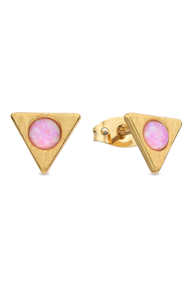 Triangle Stud Earrings, Main, color, GOLD