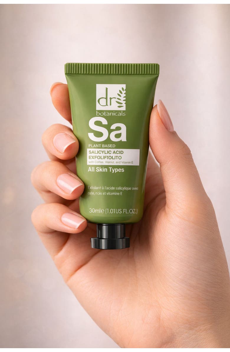 DR BOTANICALS Salicylic Acid Exfoliator with Coffee, Walnut & Vitamin E 30ml, Alternate, color, 