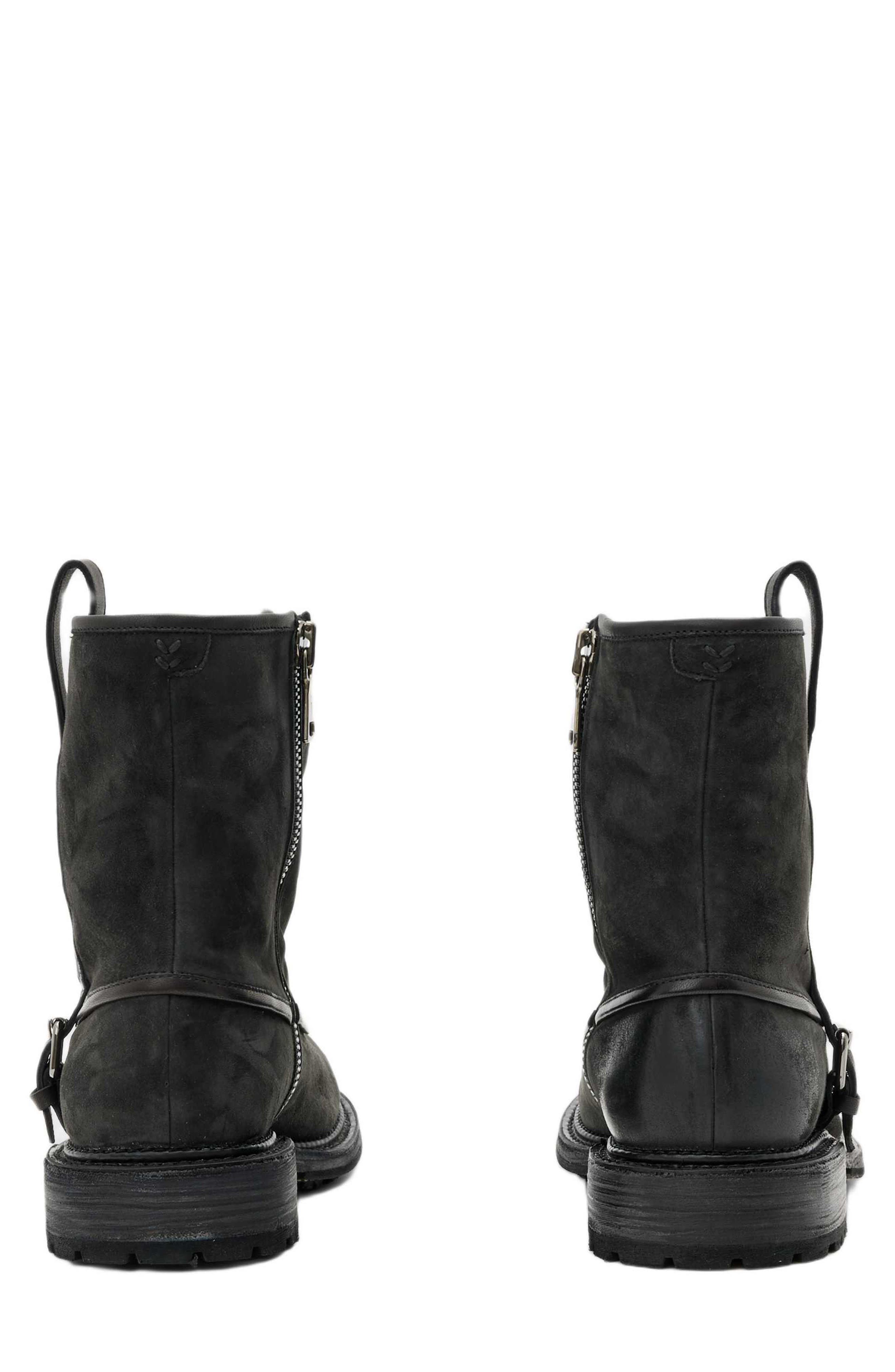 John Varvatos Heritage Genuine Shearling Lined Boot, Alternate, color, Charcoal