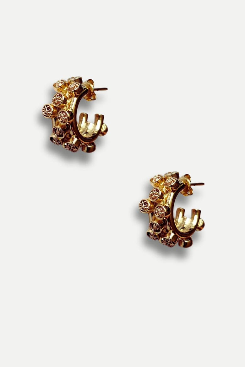 Trilogy Luxe Hoops, Main, color, Gold