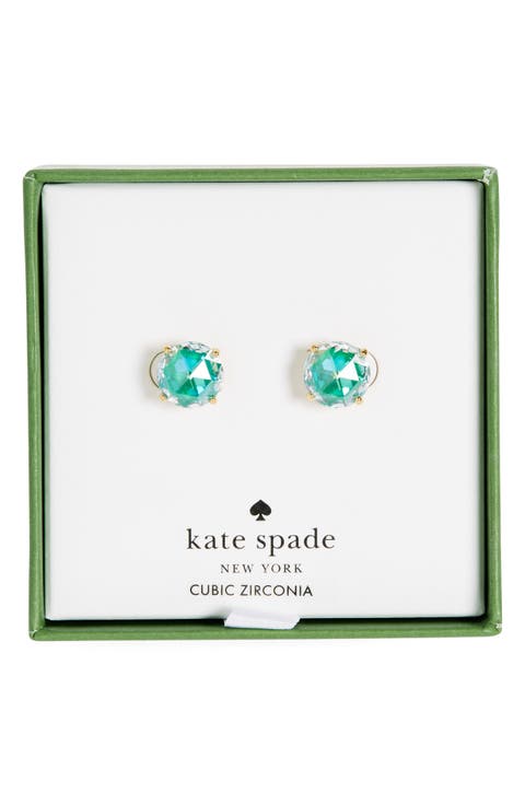 boxed round stud earrings