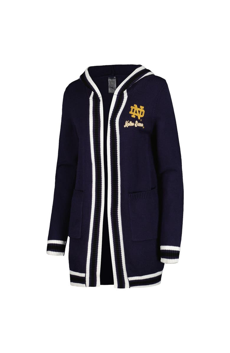 GAMEDAY COUTURE Women's Gameday Couture Navy Notre Dame Fighting Irish One More Round Tri-Blend Striped Cardigan Sweater, Alternate, color, 