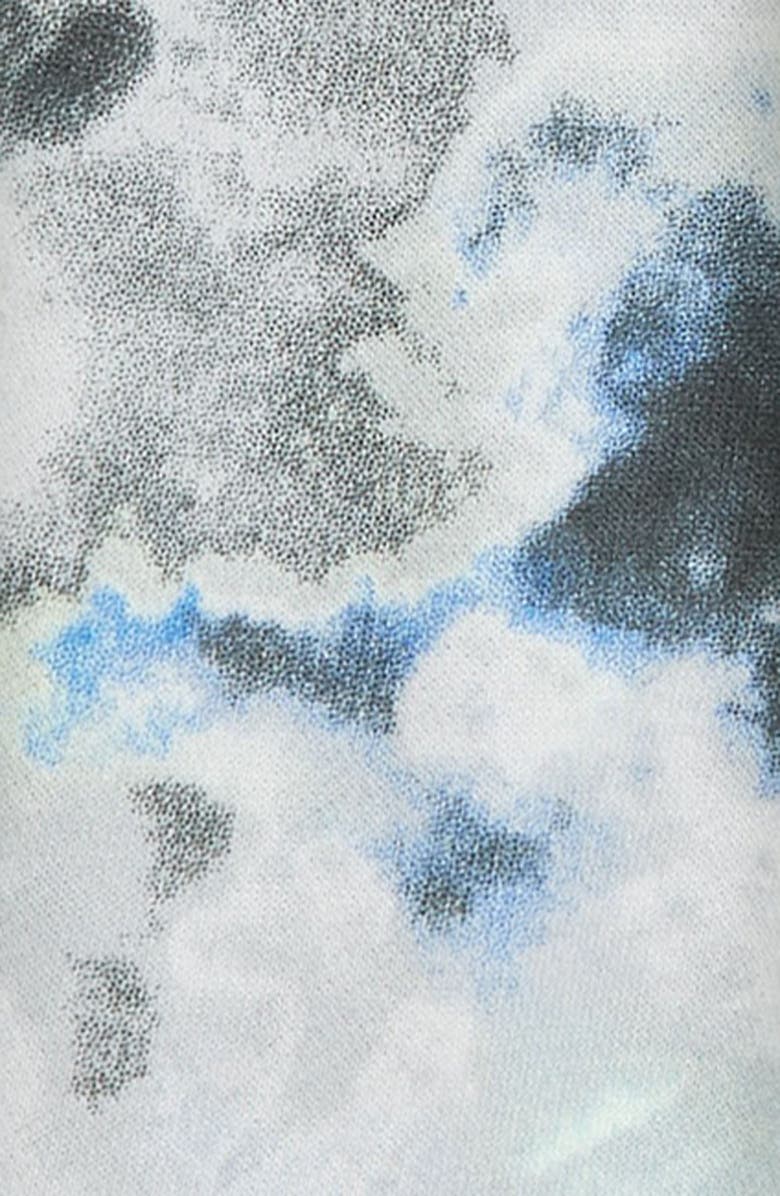 adidas Kids' Allover Logo Wash French Terry Shorts, Alternate, color, 