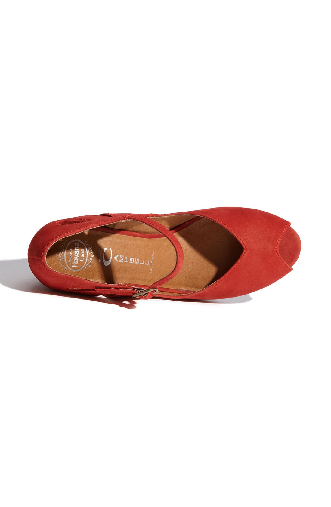 'Regina' Wedge, Alternate, color, RED NUBUCK