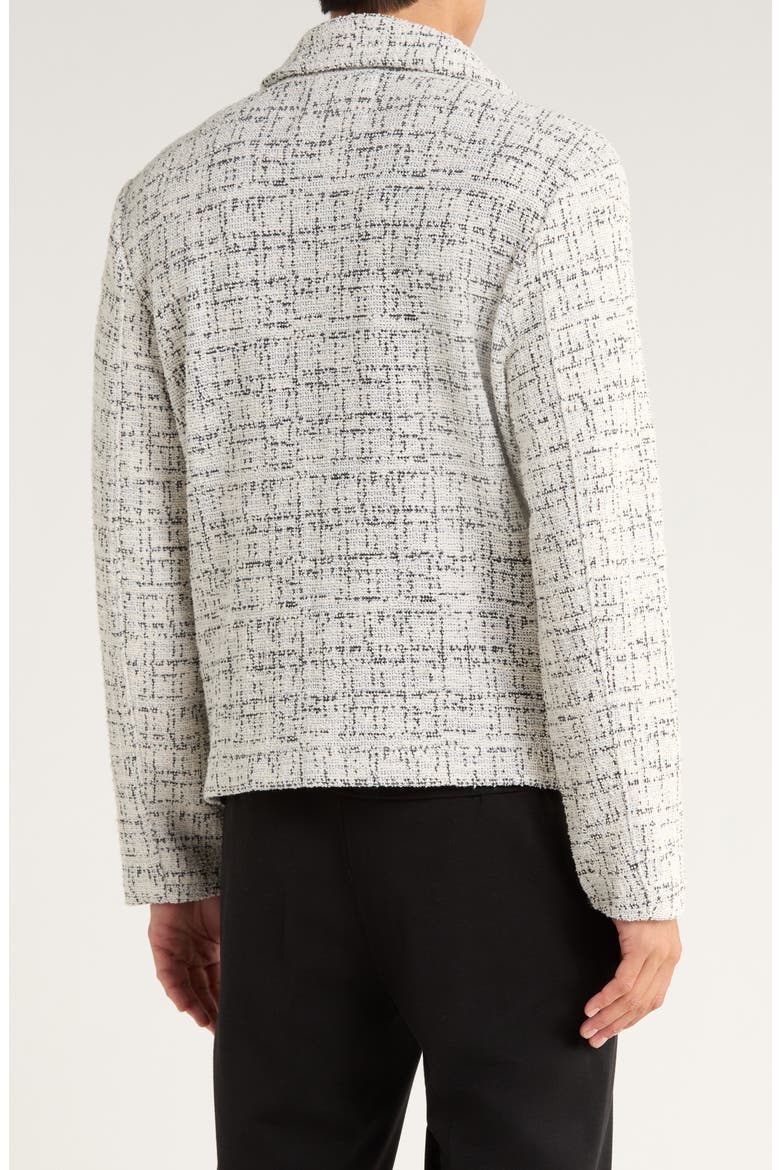 Textured Knit Zip Jacket, Alternate, color, CREAM