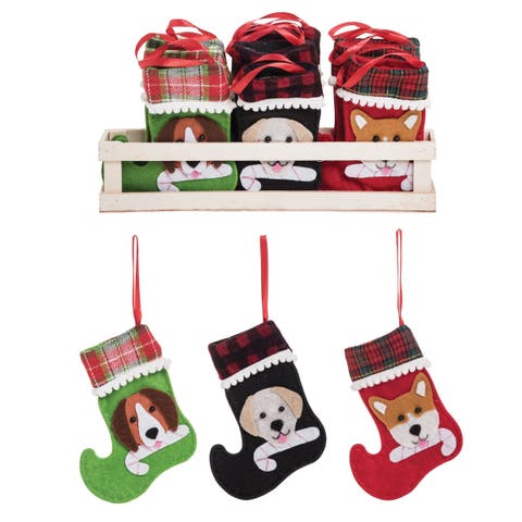 Doggie Mini Stocking Ornament, A/24