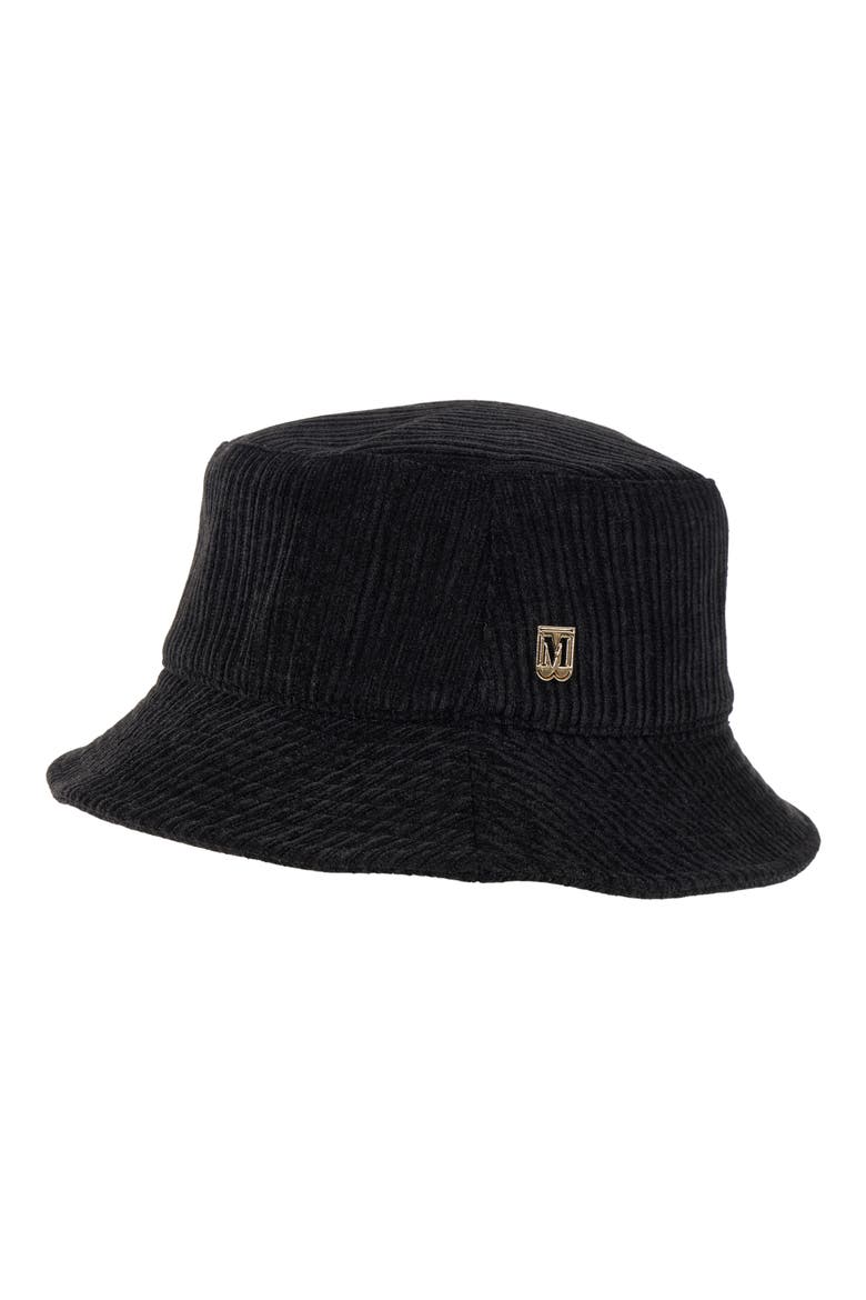 Corduroy Cotton Bucket Hat, Main, color, BLACK