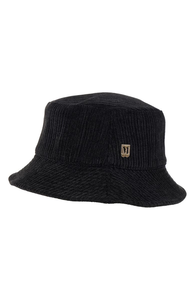 Bruno Magli Corduroy Cotton Bucket Hat, Main, color, Black