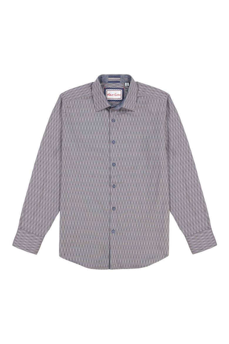 Akron Stretch Cotton Button-Up Shirt, Alternate, color, BROWN