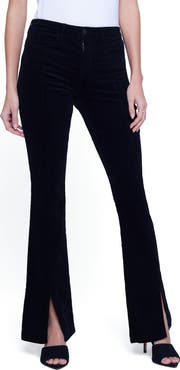 L'AGENCE Beatrix High Waist Front Slit Baby Bootcut Jeans