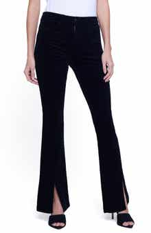 Beatrix High Waist Front Slit Baby Bootcut Jeans