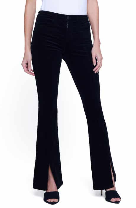 Beatrix High Waist Front Slit Baby Bootcut Jeans