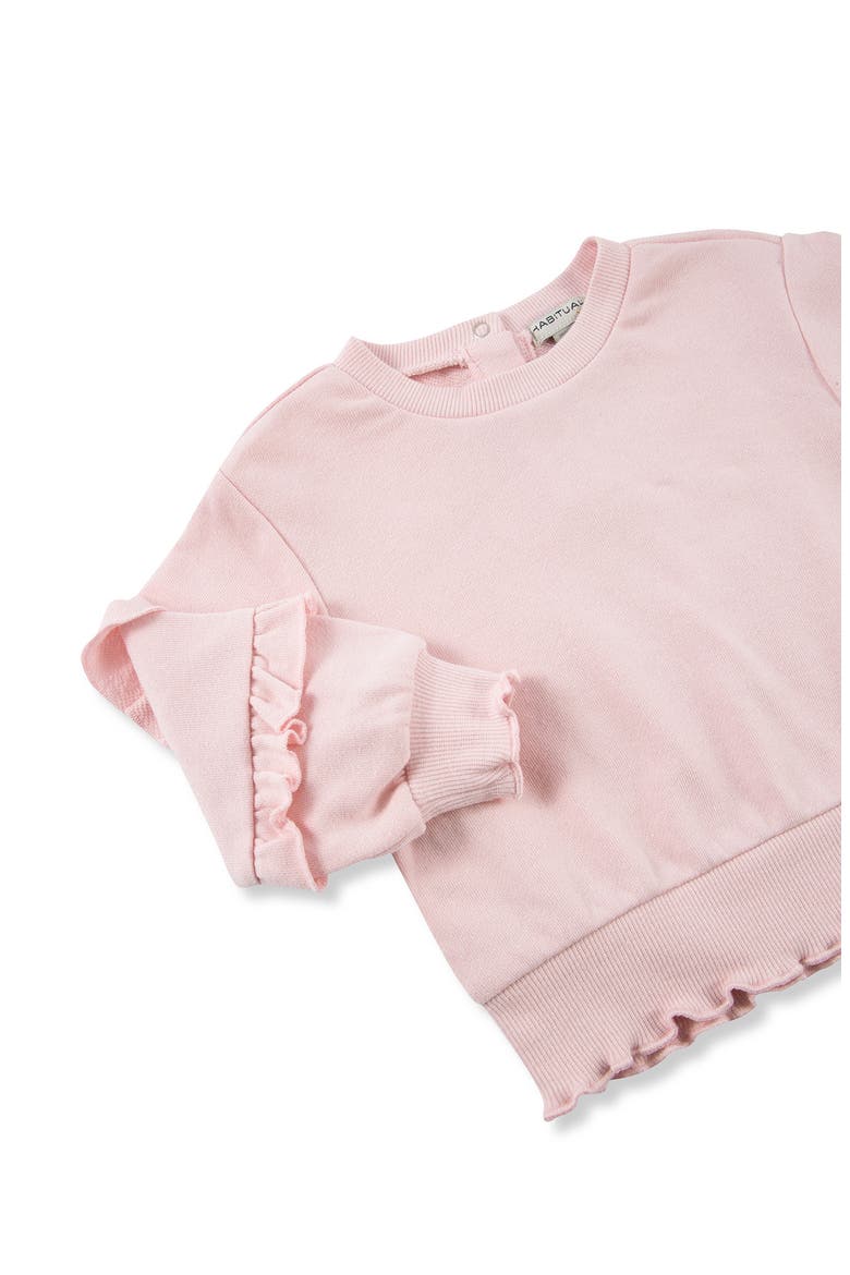 Ruffle Sweatshirt & Joggers Set, Alternate, color, LIGHT PINK
