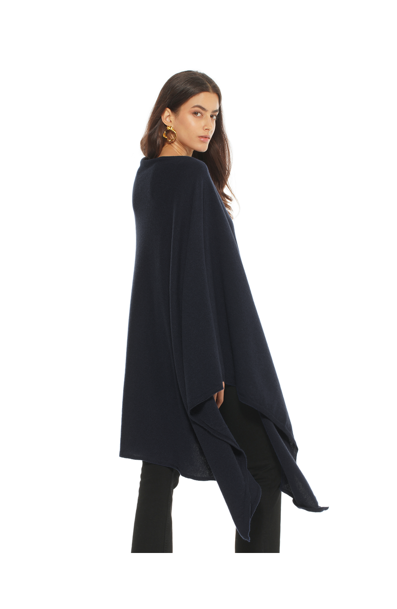 Monticelli Cashmere Pure Cashmere Long Poncho, Alternate, color, Charcoal