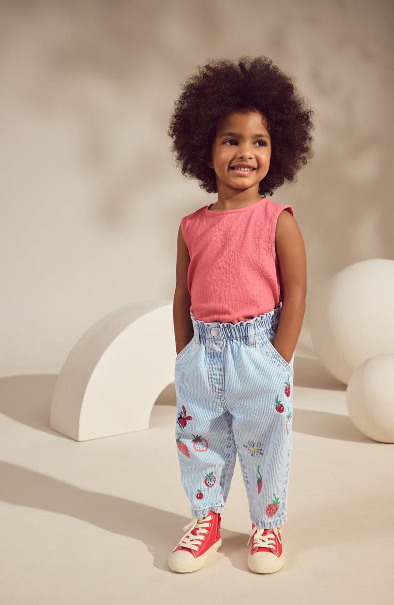 NEXT Kids' Stripe Embroidery Jeans, Alternate, color,