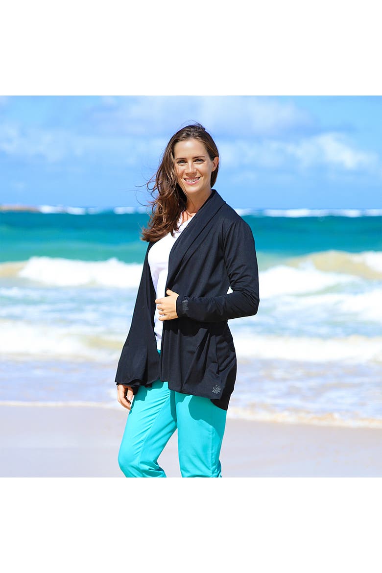 Hooded Resort Wrap, Alternate, color, Black