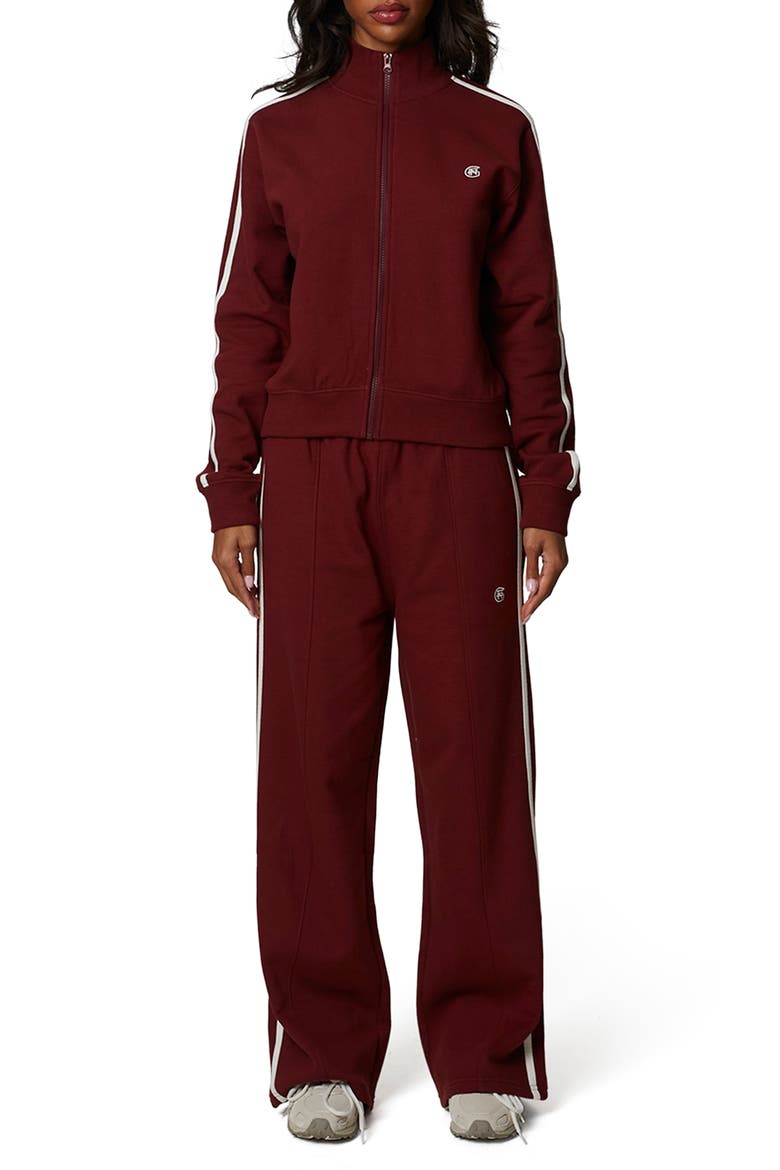 Emblem Sport Tracksuit Joggers, Alternate, color, Burgundy
