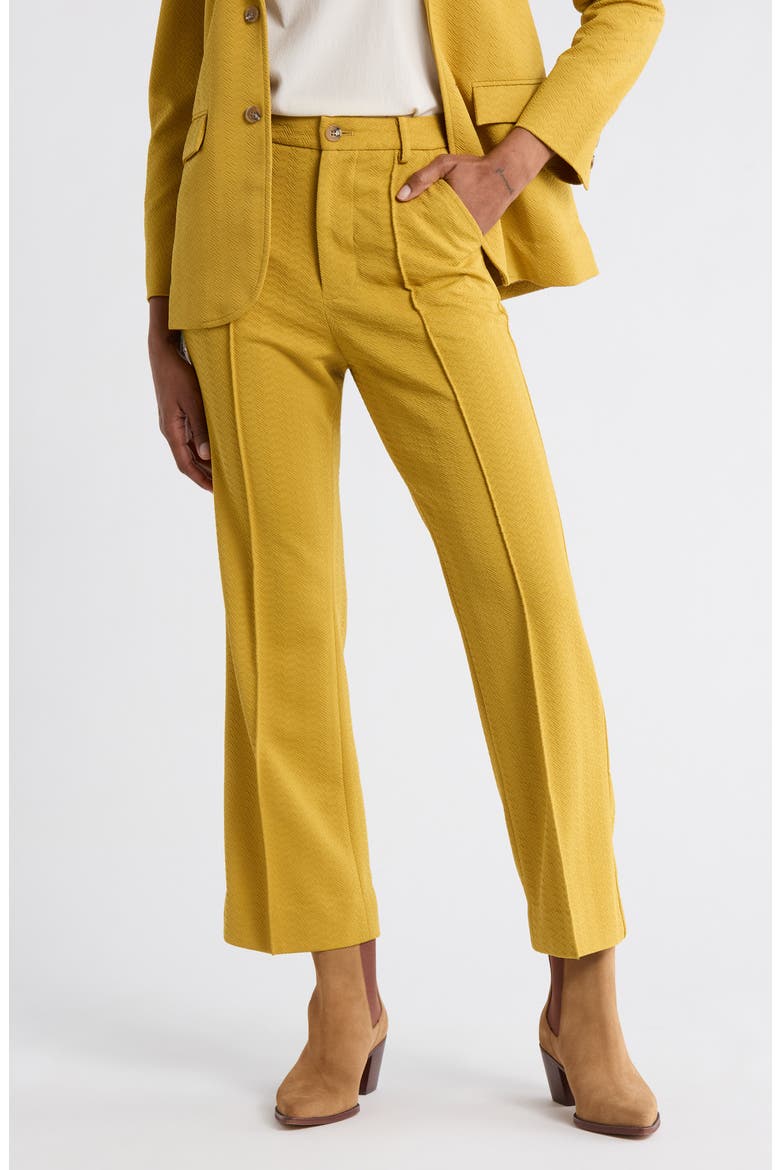 The Geo Jacquard Prim Pants, Main, color, GOLD LEAF