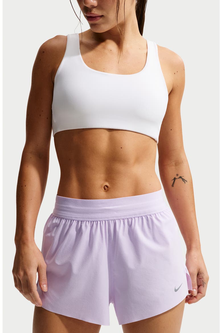 Swift Dri-FIT Mid-Rise Brief-Lined Running Shorts, Alternate, color, 511 VIOLET MIST
