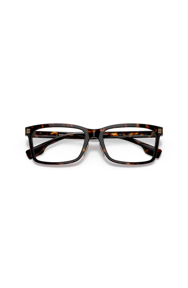 Burberry 56mm Rectangle optical glasses, Alternate, color, Brown