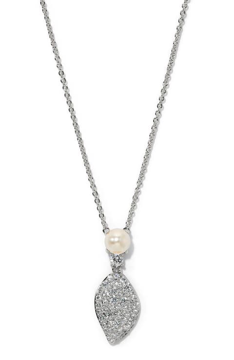 Rocco Pavé Petal Pendant Necklace