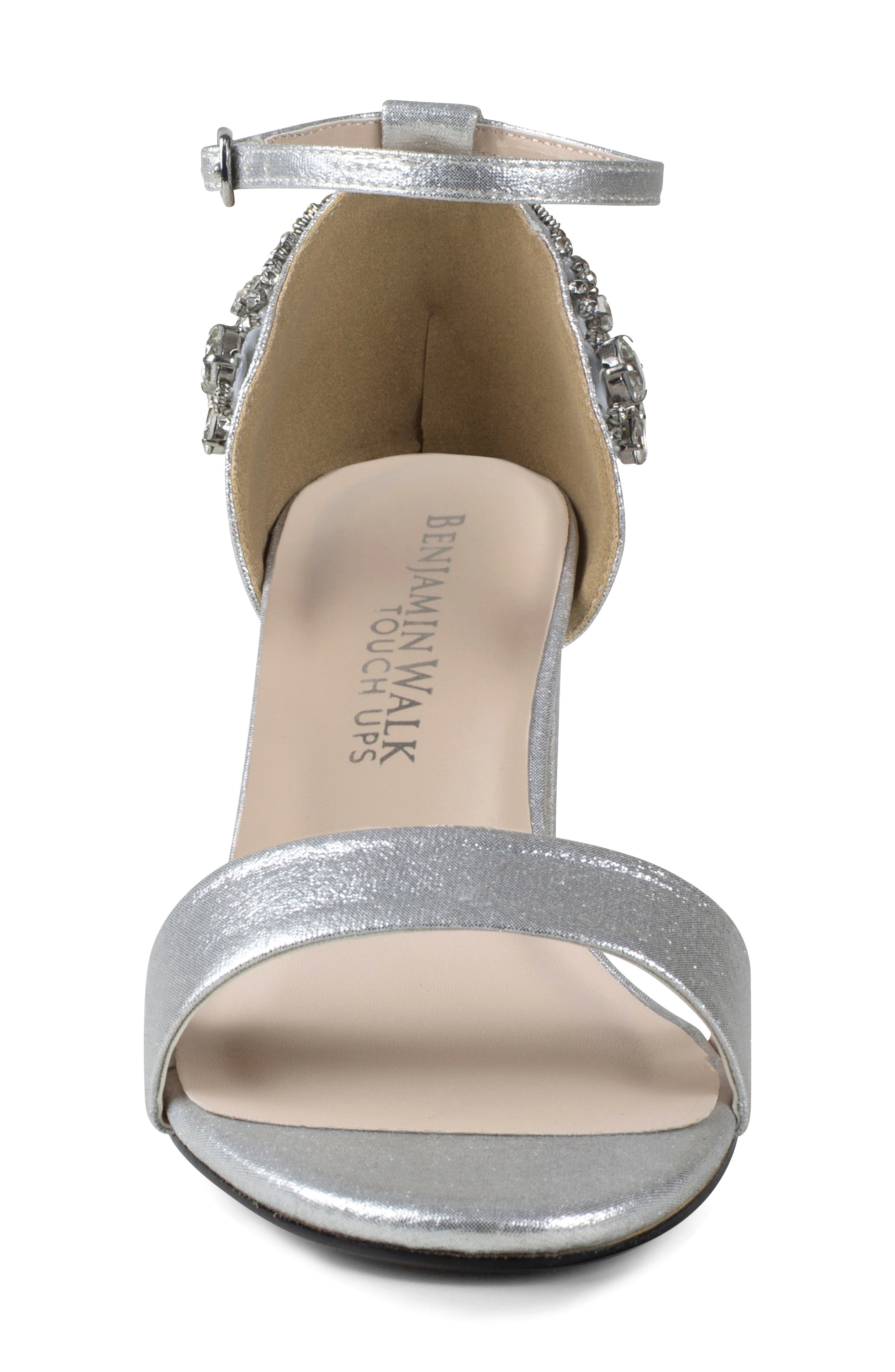 Touch Ups Olivia Ankle Strap Sandal, Alternate, color, Silver