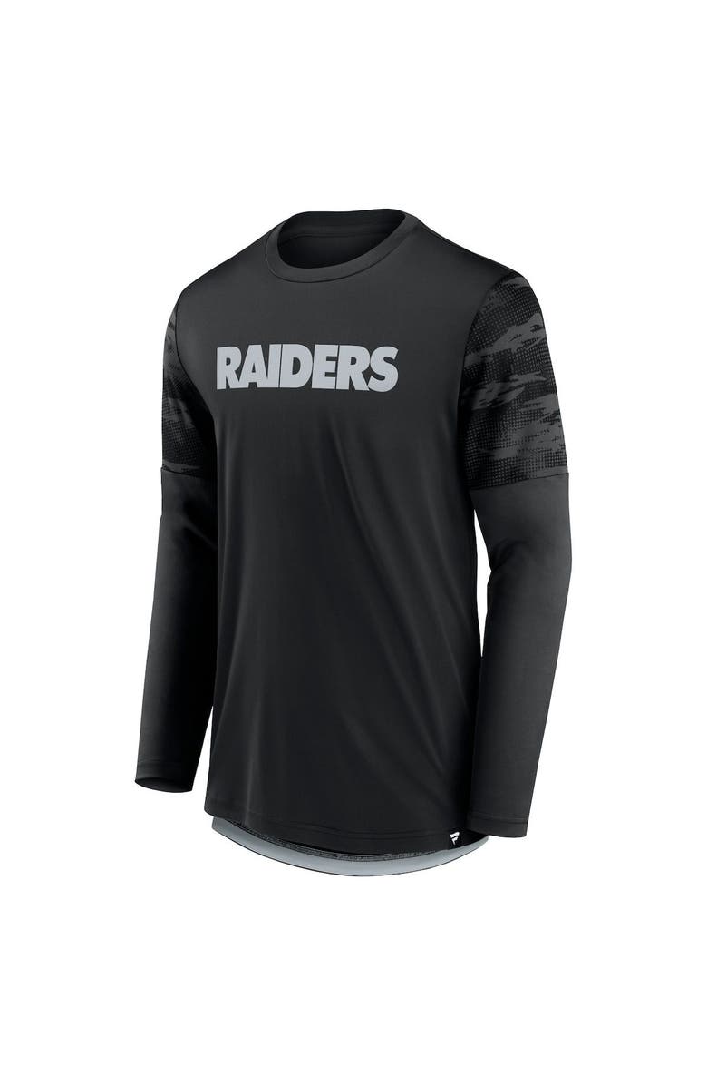 FANATICS Men's Fanatics Branded Black/Silver Las Vegas Raiders Square Off Long Sleeve T-Shirt, Alternate, color, Black