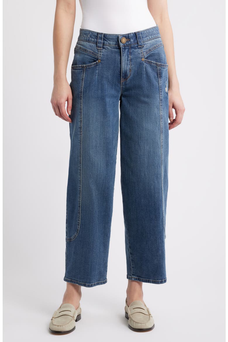 High Waist Barely Barrel Jeans, Main, color, MID BLUE ARTISANAL