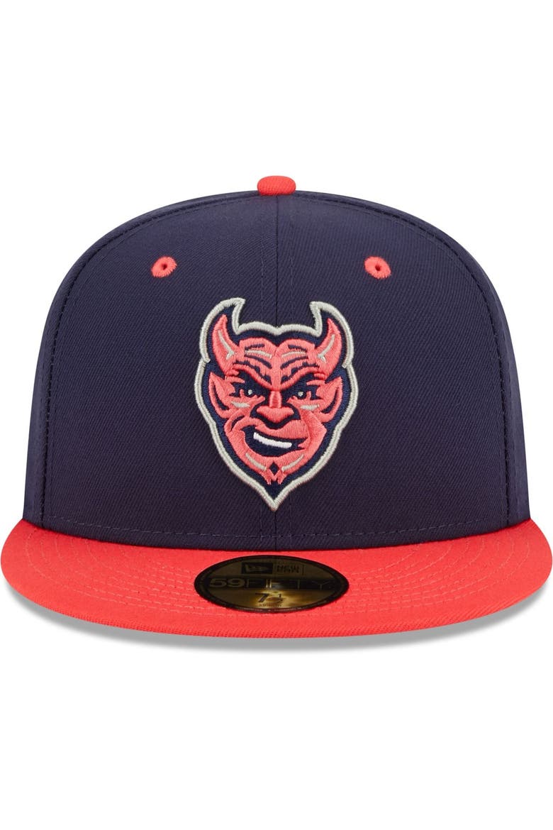 Men's New Era Navy/Red Demonios de Des Moines Copa De La Diversion 59FIFTY Fitted Hat, Alternate, color, Navy