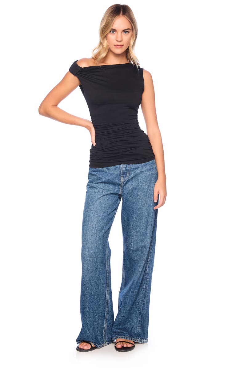 Susana Monaco Gathered Asymmetric One-Shoulder Top, Alternate, color, 