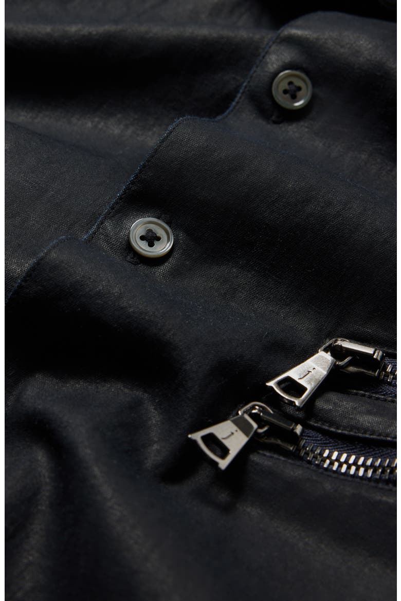 Slim Fit Button-Up Shirt Jacket, Alternate, color, NAVY