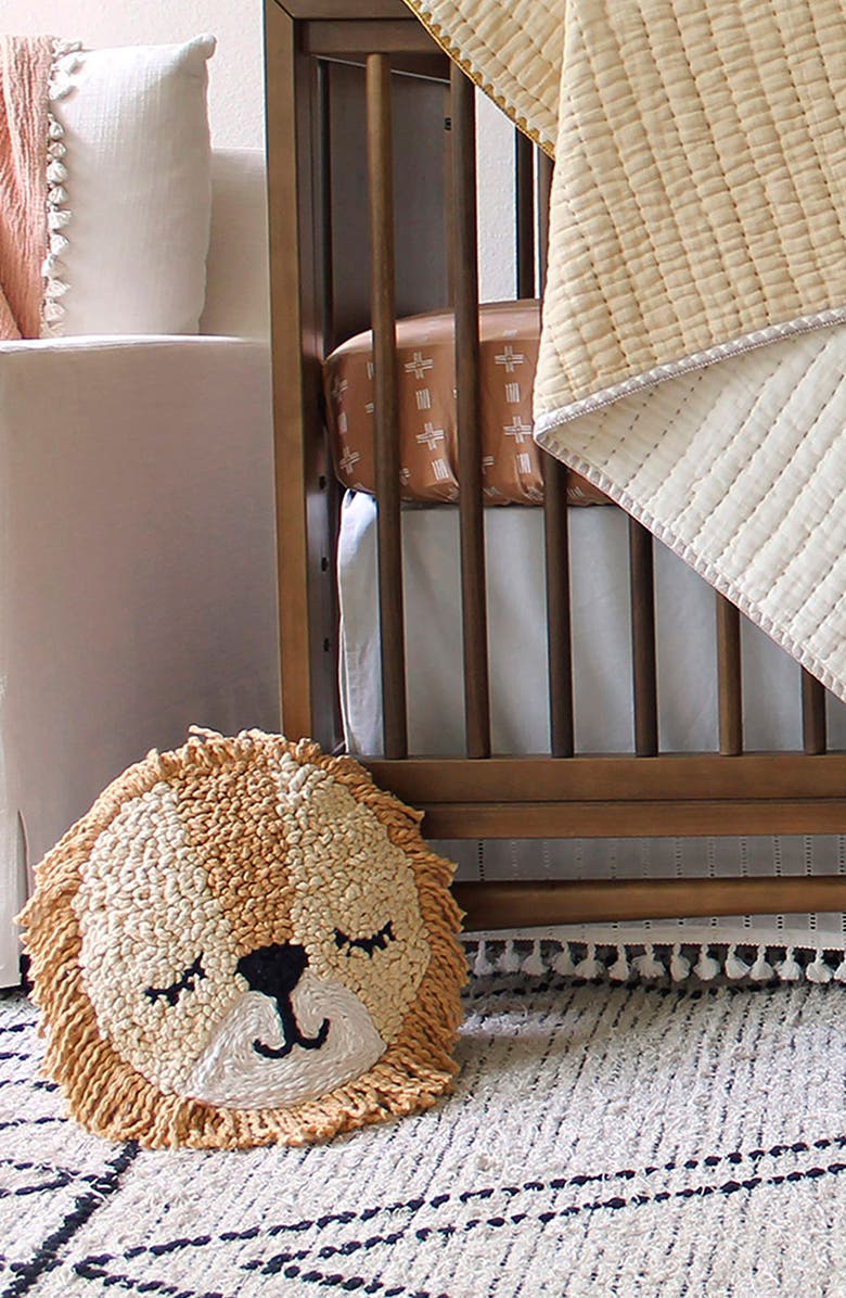 CRANE BABY Round Decor Accent Pillow, Alternate, color, Brown