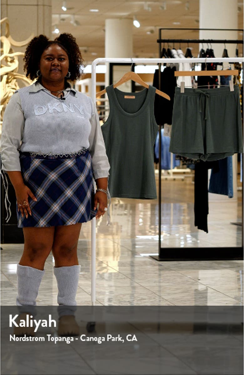 Milla Ribbed Stretch Cotton Short Pajamas, sales video thumbnail