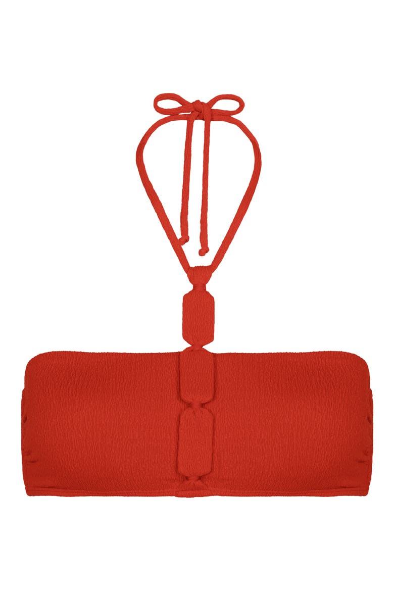 Alix Bandeau Bikini Top, Alternate, color, RED