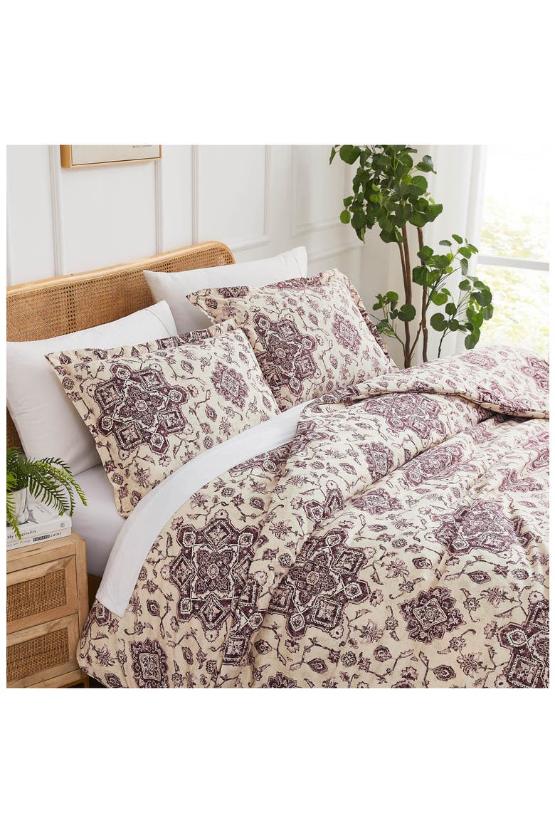 Persia Duvet Cover Set, Alternate, color, EGGPLANT