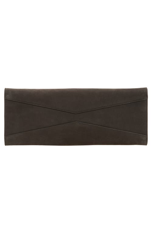 Alaïa Large Le Click East/west Suede Shoulder Bag In Gray