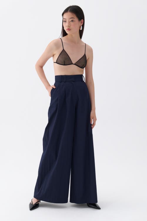 NOCTURNE NOCTURNE PLEATED WIDE LEG PANTS