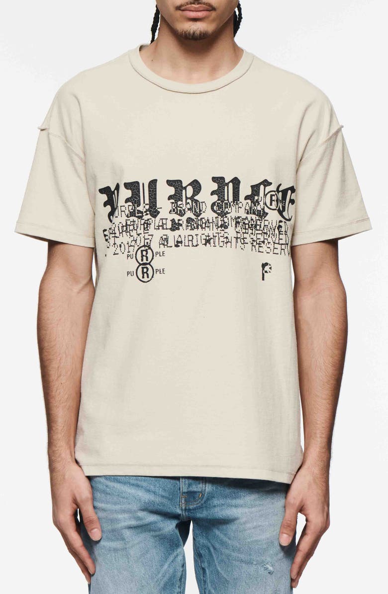 PURPLE BRAND Textured Inside Out Cotton Graphic T-Shirt, Main, color, 