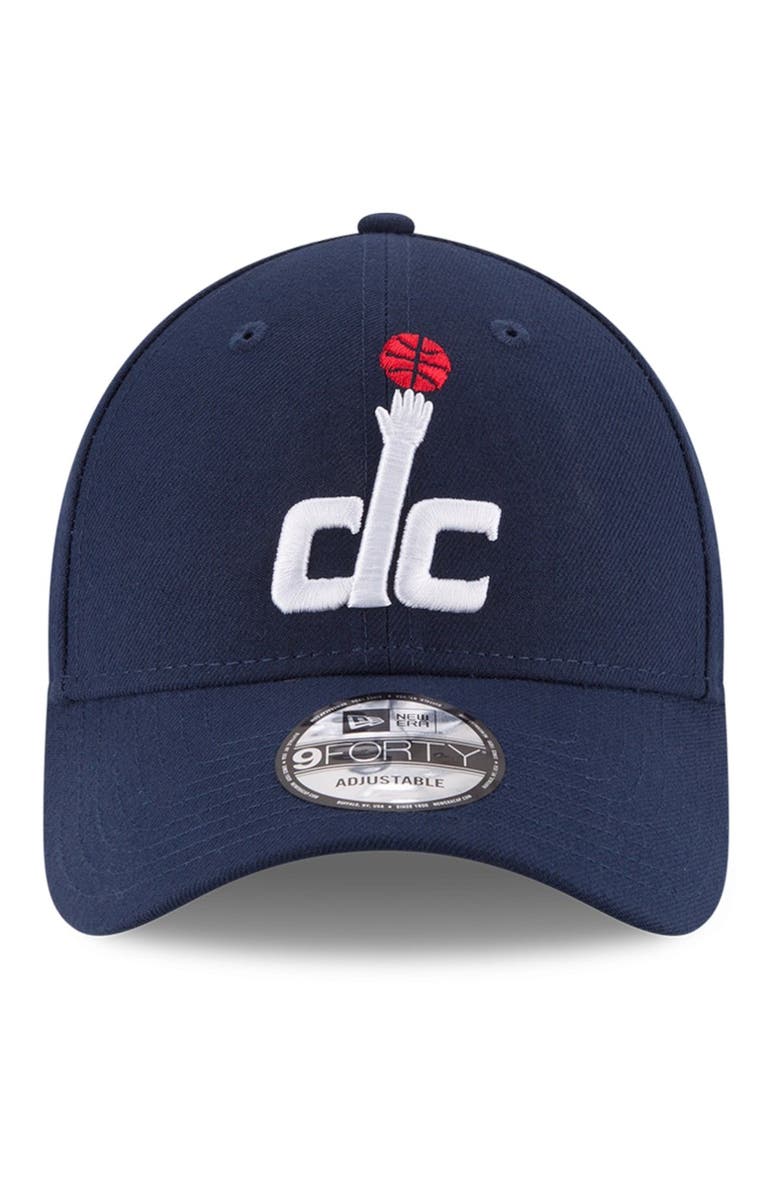 New Era Men's New Era Navy Washington Wizards Official Team Color 9FORTY Adjustable Hat, Alternate, color,