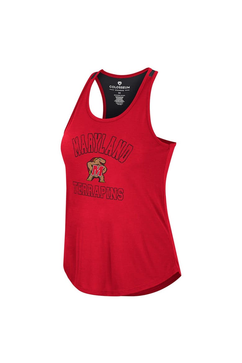 Women's Colosseum Red Maryland Terrapins 10 Days Racerback Scoop Neck Tank Top, Alternate, color, Red