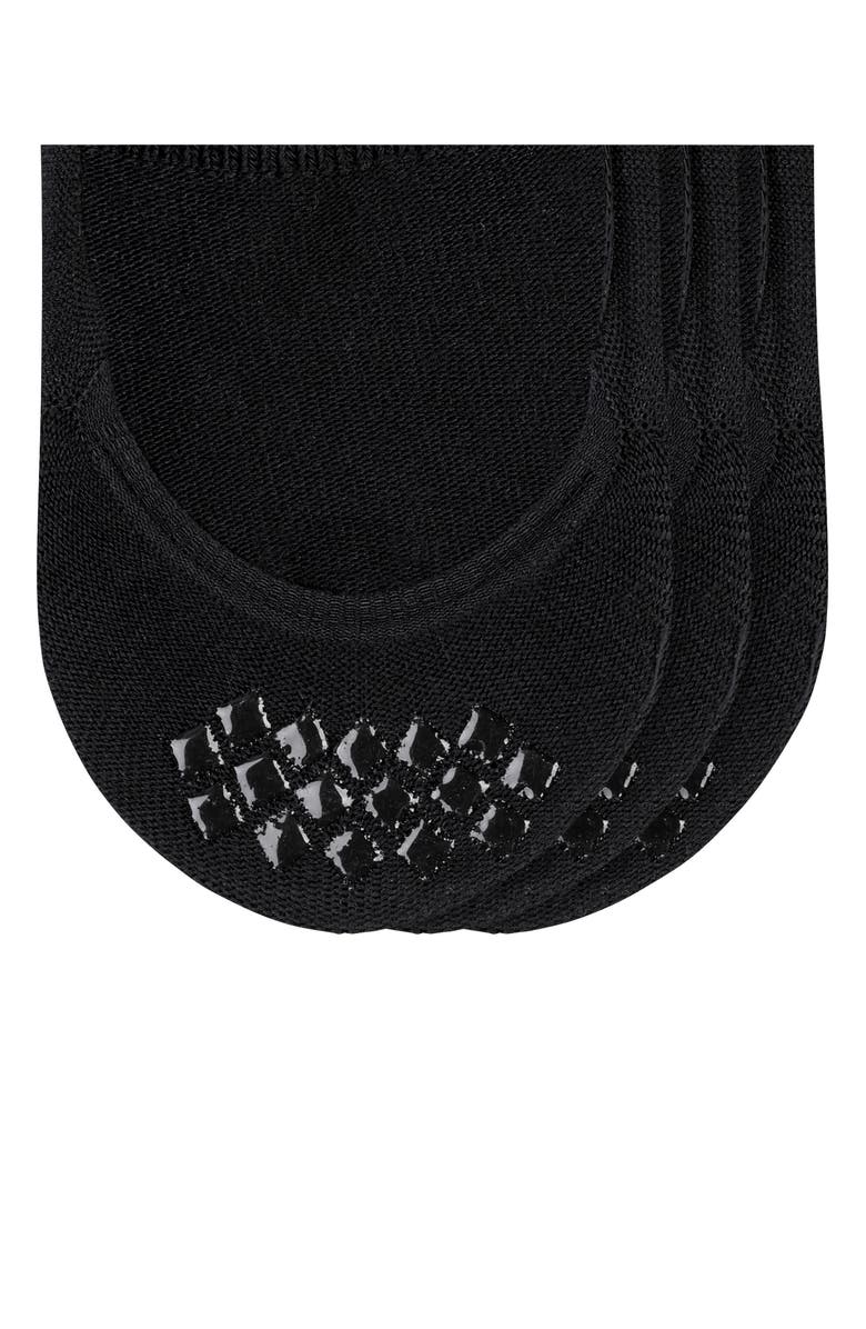 Falke Step Cotton 3-Pack High Cut No Show Socks, Alternate, color, Black