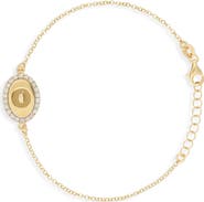 MESHMERISE Diamond Initial Disc Bracelet