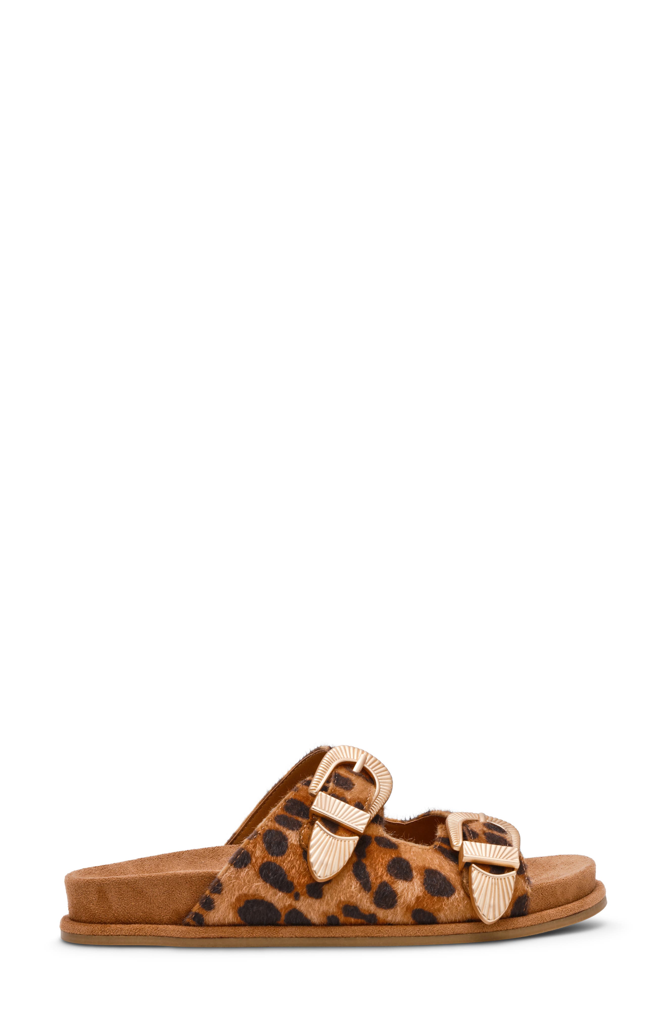 DV by Dolce Vita Percy Slide Sandal, Alternate, color, Leopard Faux Calf Hair