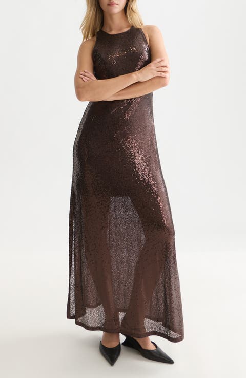 Sequined Maxi Dress